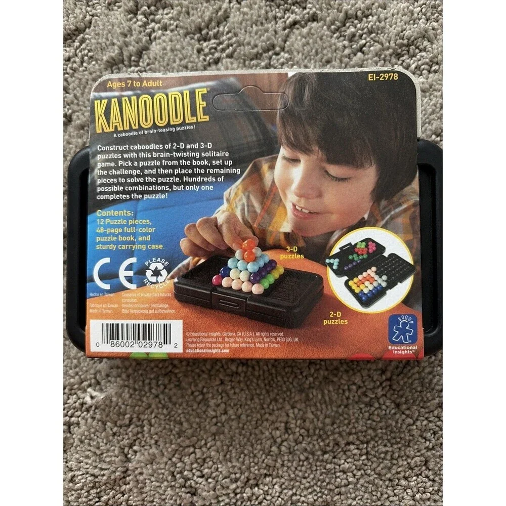 Kanoodle 3D Brain Teaser Puzzle Game, Featuring 200 Challenges, Gift for Ages 7+
